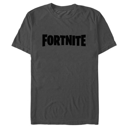 Men's Fortnite Simple Black Logo T-shirt - Charcoal - X Large : Target