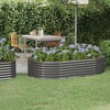 vidaXL Garden Raised Bed Gray Powder-Coated Steel Medium Durable - 2 of 4