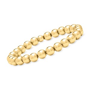Ross-Simons Italian 8mm 18kt Gold Over Sterling Bead Stretch Bracelet - 1 of 3