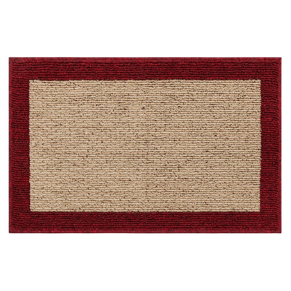 Photos - Area Rug 1'8"x2'6" Madison Border Washable Accent Rug Red - Threshold™