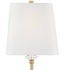 Regency Hill Julia 29 1/2" Tall Skinny Buffet Traditional End Table Lamp USB Dimmer Gold Finish Crystal Single White Shade Living Room Charging - image 4 of 4