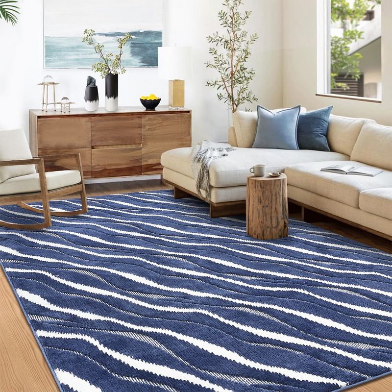 WhizMax Modern Area Rug AbstractSoft Fluffy Throw Carpet Accent Rug for Living Room Bedroom, 2 of 11