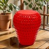 SEVOBAL Strawberry Fruit Stool Side Table Home Decor Plant Stand Garden Indoor Outdoor Decoration Party Kid Gift Festival, Red, 12.8"*12.8"*13.4" - 2 of 4