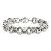 Black Bow Jewelry 11mm Stainless Steel Fancy Triple Cable Chain Bracelet, 7.75 Inch - 3 of 4