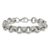 Black Bow Jewelry 11mm Stainless Steel Fancy Triple Cable Chain Bracelet, 7.75 Inch - image 3 of 4