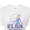 Women's - Frozen 2 - Elsa Face Your Fear Cropped Graphic T-Shirt - 2 of 4