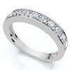 Pompeii3 4/10Ct Channel & Prong Set Half Eternity Wedding Band 14k Gold Lab Created - 3 of 4