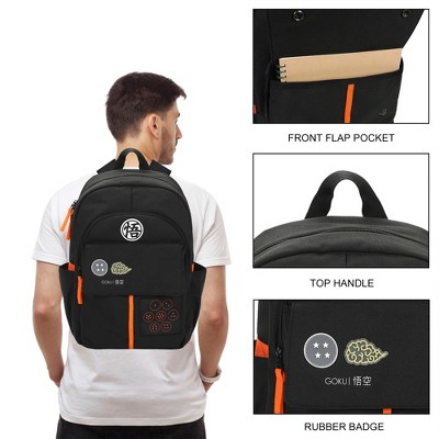 Dragon Ball Z Goku Symbols Black 17.5” Adult Commuter Backpack — фото 4
