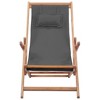 vidaXL Beach Chair Grey Eucalyptus wood and polyester fabric - 4 of 4