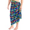 LA LEELA Men's Beach Summer Long Cover Up Vacation Lava Lava Sarong Hawaiian Beachwear Sarongs Samoan Swimwear For Men One Size Blue, Floral - 2 of 4