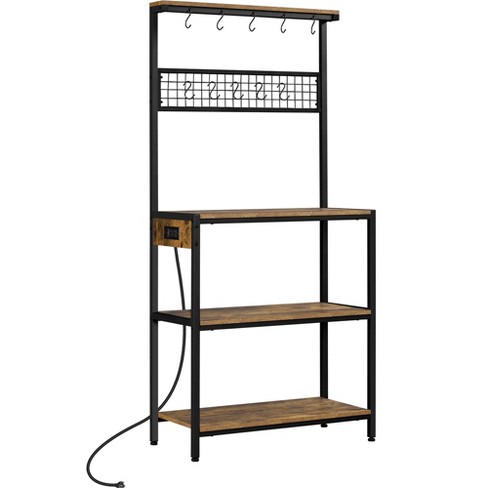 Yaheetech 5-Tier Kitchen Baker's Rack Utility Storage Shelf With 5 Shelves  & Adjustable Feet - Gray