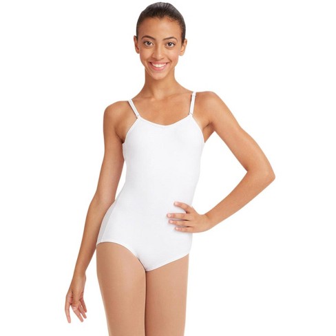 Capezio White Women's Team Basics Camisole Leotard With Adjustable