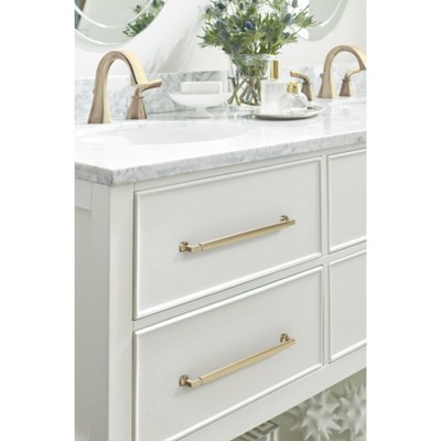 Golden Champagne 12-5/8" Modern Cabinet Pull with Mounting Hardware