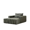 NicBex Couches for Living Room 75"W Corduroy Sponge Sofa Lounge Chair Fluffy Modern Sleeper Chair with 2 Throw Pillows, No Assembly Required - 2 of 4