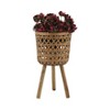Okak Bamboo Tall Patio Planters Set of 3(S+M+L)/2(S+M) Decorative Flower  Pots for Herbs, Vegetables, Fruits, Indoor/Outdoor,6 Options - 4 of 4
