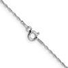 Black Bow Jewelry 1.25mm Rhodium Plated Sterling Silver Solid Loose Rope Chain Necklace - 2 of 4