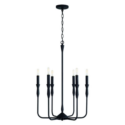 Capital Lighting Paloma 6 - Light Chandelier in  Textured Black