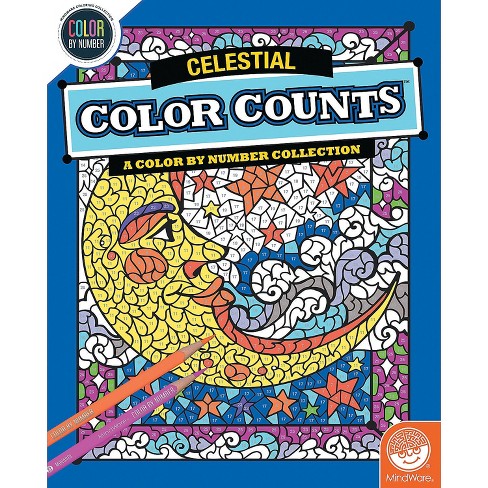 Mindware Color By Number Color Counts: Celestial - Coloring Books : Target