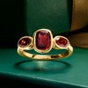 Ross-Simons 2.70 ct. t.w. Garnet 3-Stone Ring in 18kt Gold Over Sterling - 4 of 4