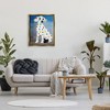 Kids' Wall Art By ale Saiz Studio Urban Style Abstract Dog Polka Dots Gold Framed Kids' Floater Canvas - Stupell Industries - 3 of 4