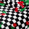 50"x70" Oversized Cherry Checker Throw Blanket Bright Red - Betseyville: Cozy Fleece, Machine Washable - 4 of 4