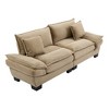 Corduroy Sofa Sleeper Couch Loveseat Sofa with Pillows Comfy Upholstered Deep Seat Sofa for Bedroom,Living Room,Apartment,Office,Dorm-Khaki Corduroy - 3 of 4