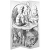 71" Double Sided Alice in Wonderland Canvas Room Divider White - Oriental Furniture: Adjustable Folding Partition - 2 of 4