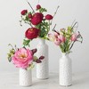 Set of 3 Ceramic Bud Vase 10", 7.5" & 5.5" White - 4 of 4