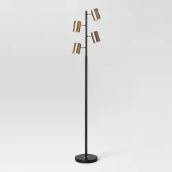 Dean Spotlight Floor Lamp (Includes LED Light Bulb) Black/Brass - Project 62™