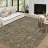 Washable Vintage Foral Rug Non Slip Low Pile Rug Soft Retro Throw Floor Cover Foldable Indoor Carpet for Living Room Bedroom Playroom Nursery - 2 of 4