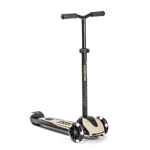 Scoot & Ride Highwaykick Adjustable Kick Scooter for Kids & Teens with LED Wheels, Removable Handlebar and Resistant to Slip Rubber Inserts, Ash - 1 of 4