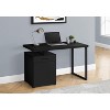 Monarch Specialties Computer Desk Home Office Laptop Left Right Set-Up Storage Drawers 48InchL Work Metal Laminate Black Contemporary Modern - image 2 of 4