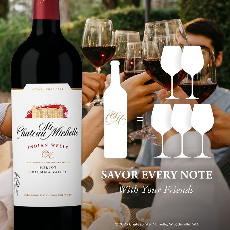 Chateau Ste. Michelle Indian Wells Merlot Red Wine - 750ml Bottle, 4 of 8