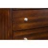 Dark Cherry Finish 1pc Chest of 5x Drawers Satin Nickel Tone Knobs Transitional Style Bedroom Furniture - 4 of 4