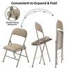 SKONYON 4 Pack Folding Chairs Portable Padded Office Kitchen Dining Chairs - 4 of 4