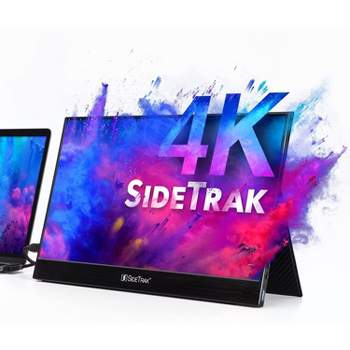 SideTrak Solo 15.8" Freestanding 4k Portable Monitor for Laptop - IPS 3840 x 2160 USB Anti-Glare LED Display with Case - Black