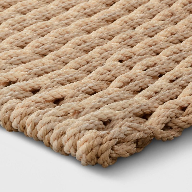 1&#39;6&#34; x 2&#39;6&#34; Basket Weave Poly Rope Outdoor Door Mat Neutral - Threshold&#8482; designed with Studio McGee, 5 of 8