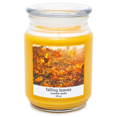 20oz Glass Jar Falling Leaves Candle