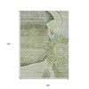 Artichoke Green And Gray Floral Washable Indoor Outdoor Area Rug - 3 of 4