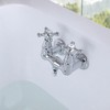 Sumerain Wall Mount Tub Faucet Vintage Leg Tub Filler High Flow Chrome with High Flow - 3 of 4