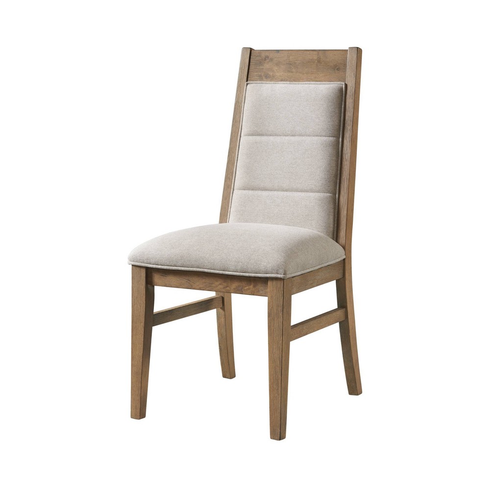 Photos - Chair Intercon Set of 2 Landmark Upholstered Webb Seat Side  Weathered Oak - Interc 