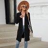 Womens Long Cardigan Lightweight Sweater Open Front Long Sleeve Outfits with Pockets - 3 of 4