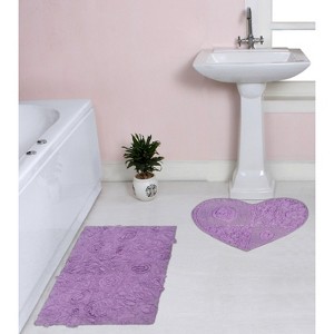 Modesto Bath Rug Bathroom Rugs Set, Washable Rug, Extra Soft and Absorbent bath Rug, Bath Mat Set, Bath Floor Mat Non-Slip, 2 Pcs Set, Purple - 1 of 4