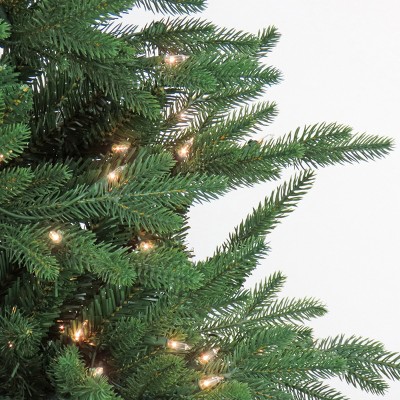 7.5' Prelit Green Fir Artificial Christmas Tree with Clear Lights