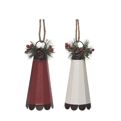 Transpac Metal Ornamental Bell Set of 2 Christmas Home Decorations