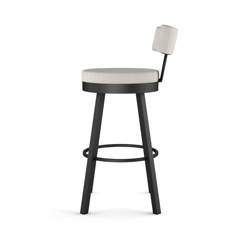 Amisco Morgan Upholstered Counter Height Barstool Gray/Black, 5 of 8