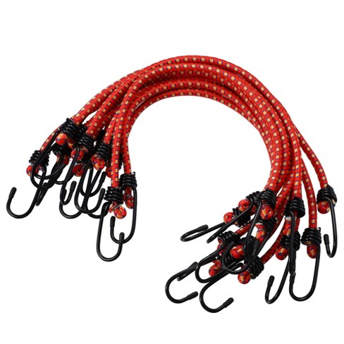 Unique Bargains Bike Elastic Tie Down Straps Hooks Moving Load Securing  Cord Straps Red 12 Pcs : Target