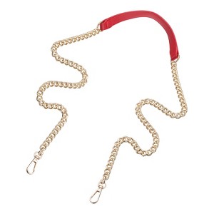 Unique Bargains Metal Corrosion-Resistant PU Leather Purse Flat Chain Strap - 1 of 4