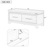 Infurnic Decorative Storage Cabinets Shoe Bench with Removable Cushion,Hidden Storage for Living Room, Entryway, and Hallways, White, 43"*15"*18.1" - 3 of 4
