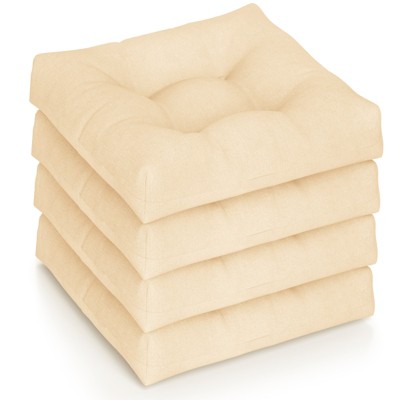 Tangkula Set of 4 21" x 21" Chair Seat Cushion Pads Patio